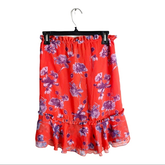 House of Harlow x Revolve Ariani Skirt Crimson Floral Size XS - Picture 4 of 8